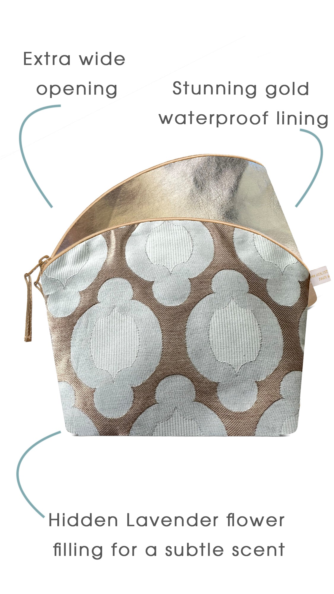 Holistic Silk - Make-up Tasche mit Lavendel