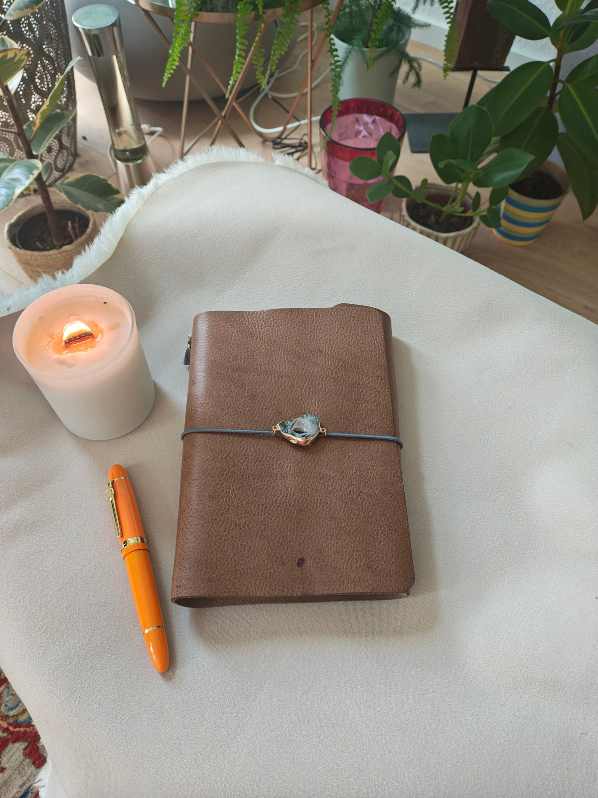 La Schiller Art - Leather Notebook - The Traveler navy blue