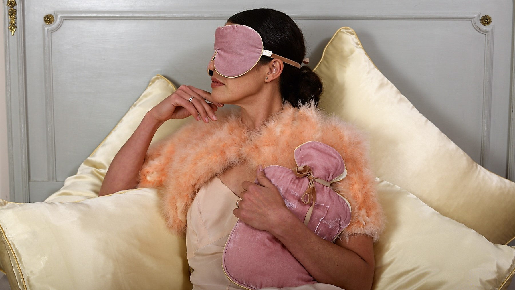 Holistic Silk - Wärmflasche - Seidensamt rosa