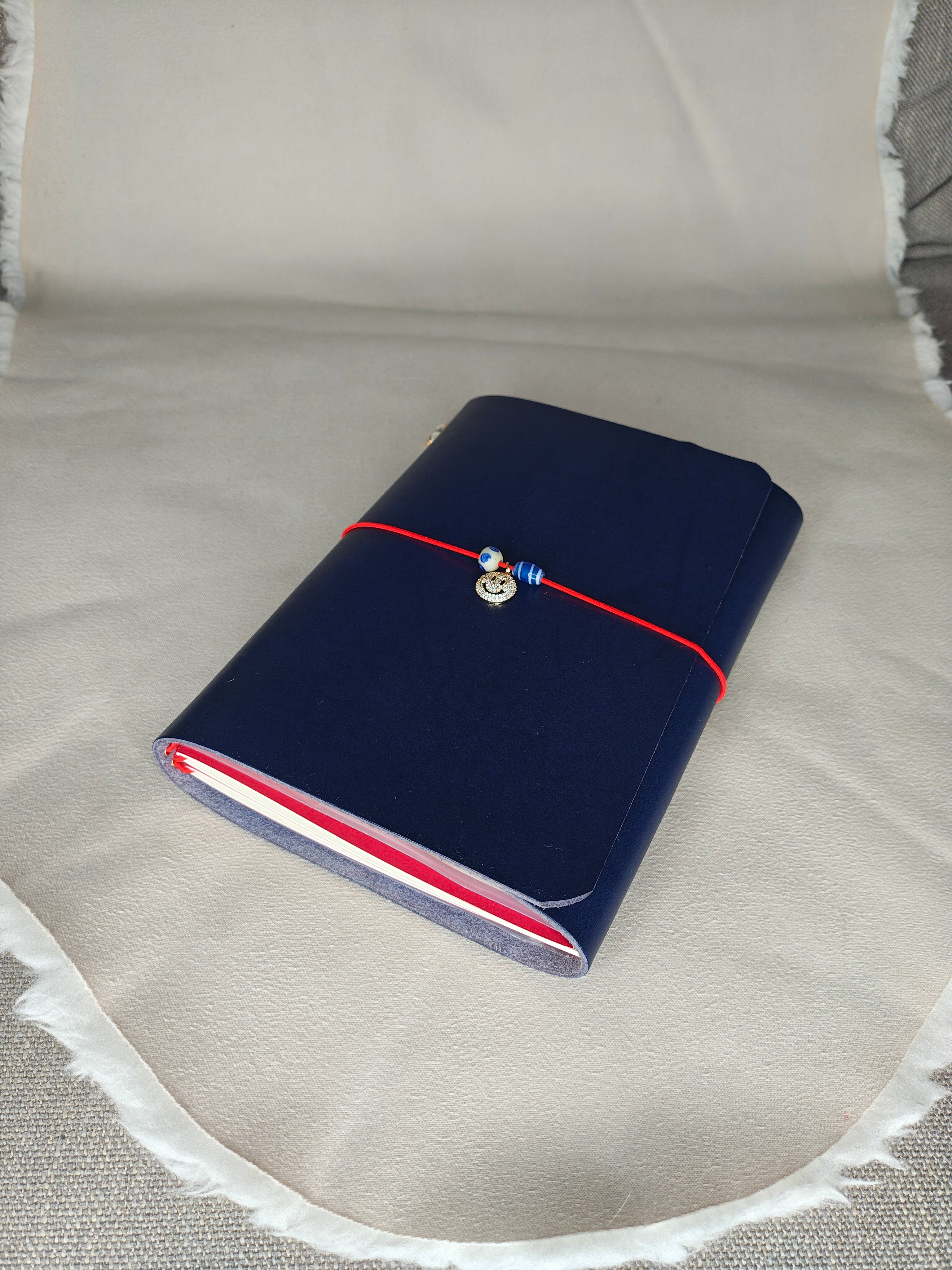 La Schiller Art - Leder Notebook - The Traveler marine blau