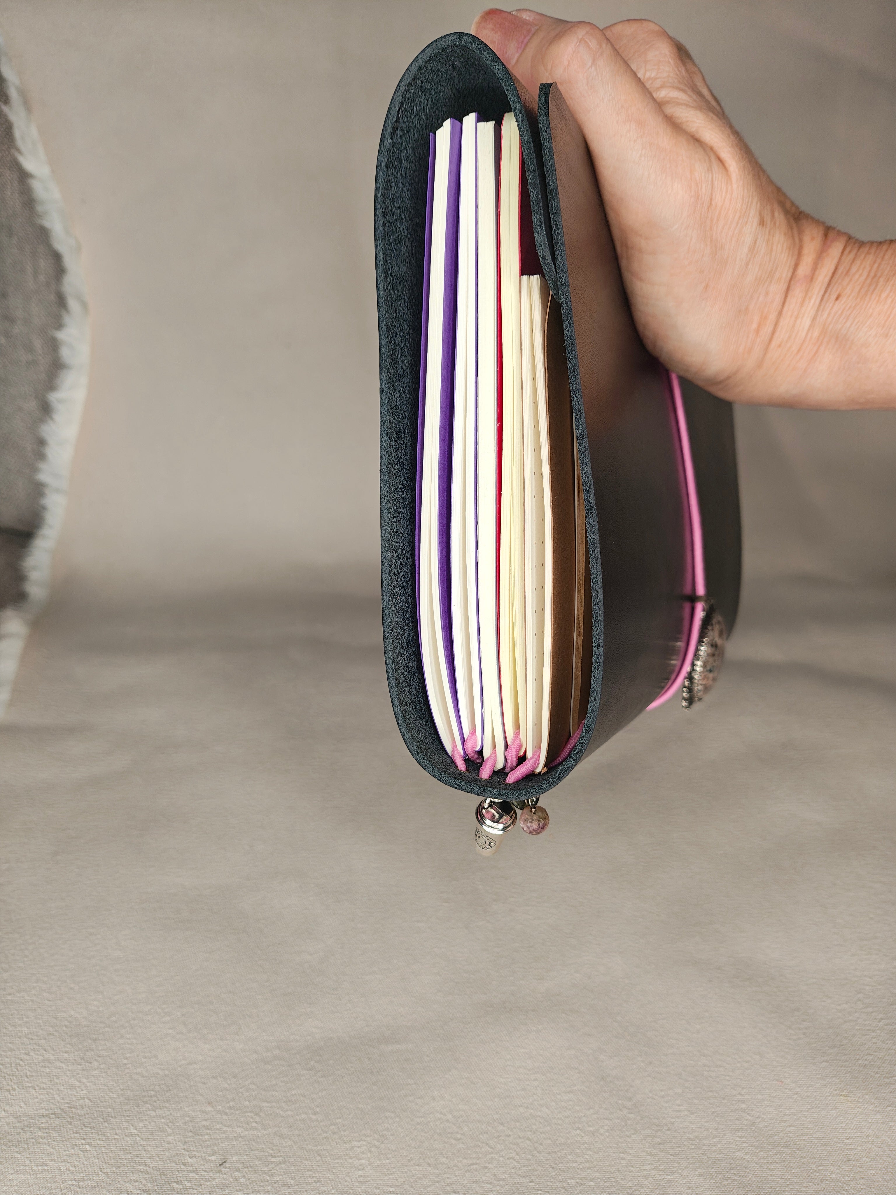La Schiller Art - Leder Notebook - Jumbo nitro schwarz