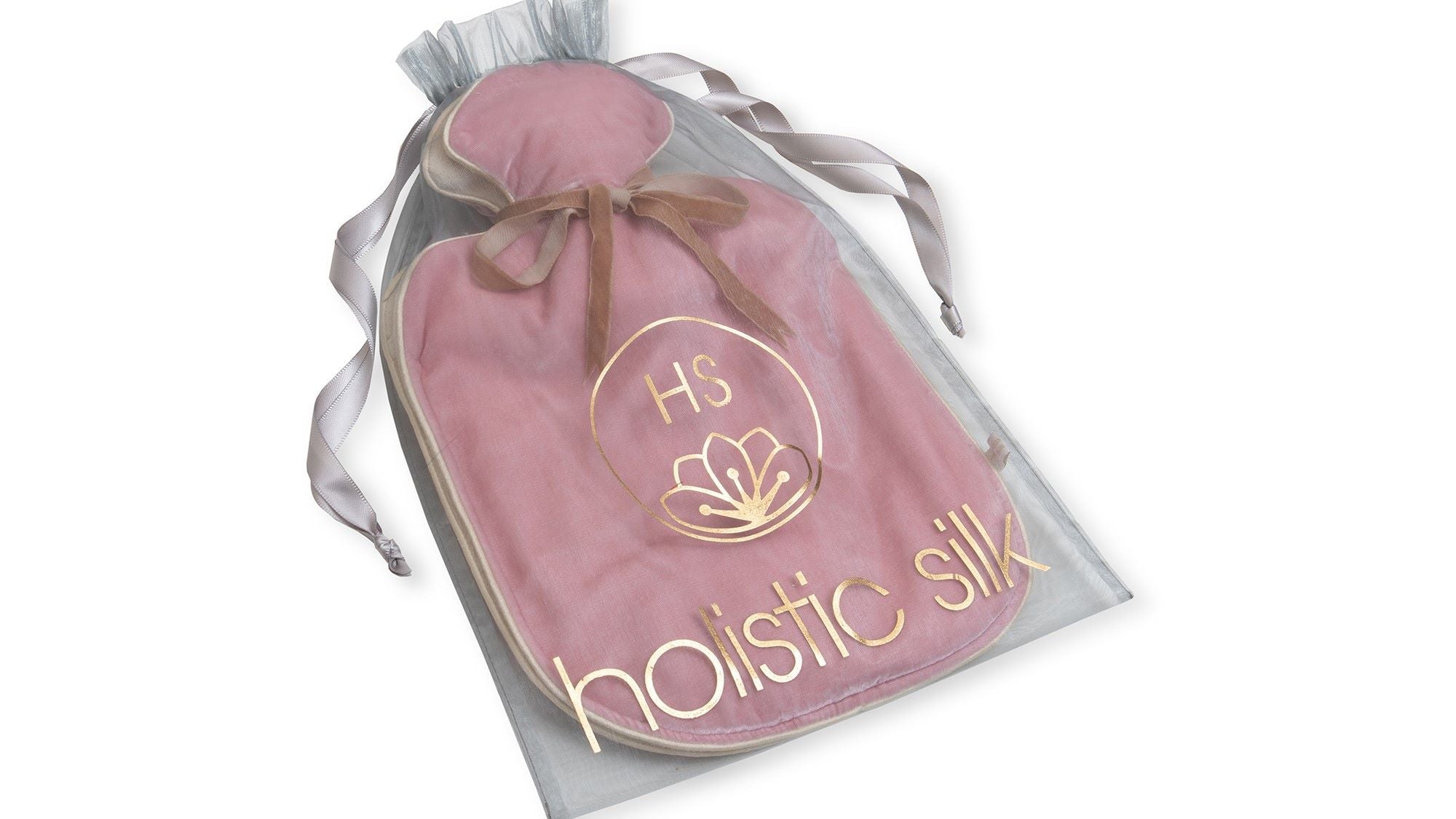 Holistic Silk - Wärmflasche - Seidensamt rosa