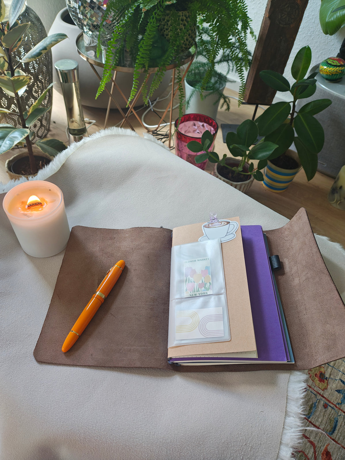 La Schiller Art - Leather Notebook - The Traveler navy blue