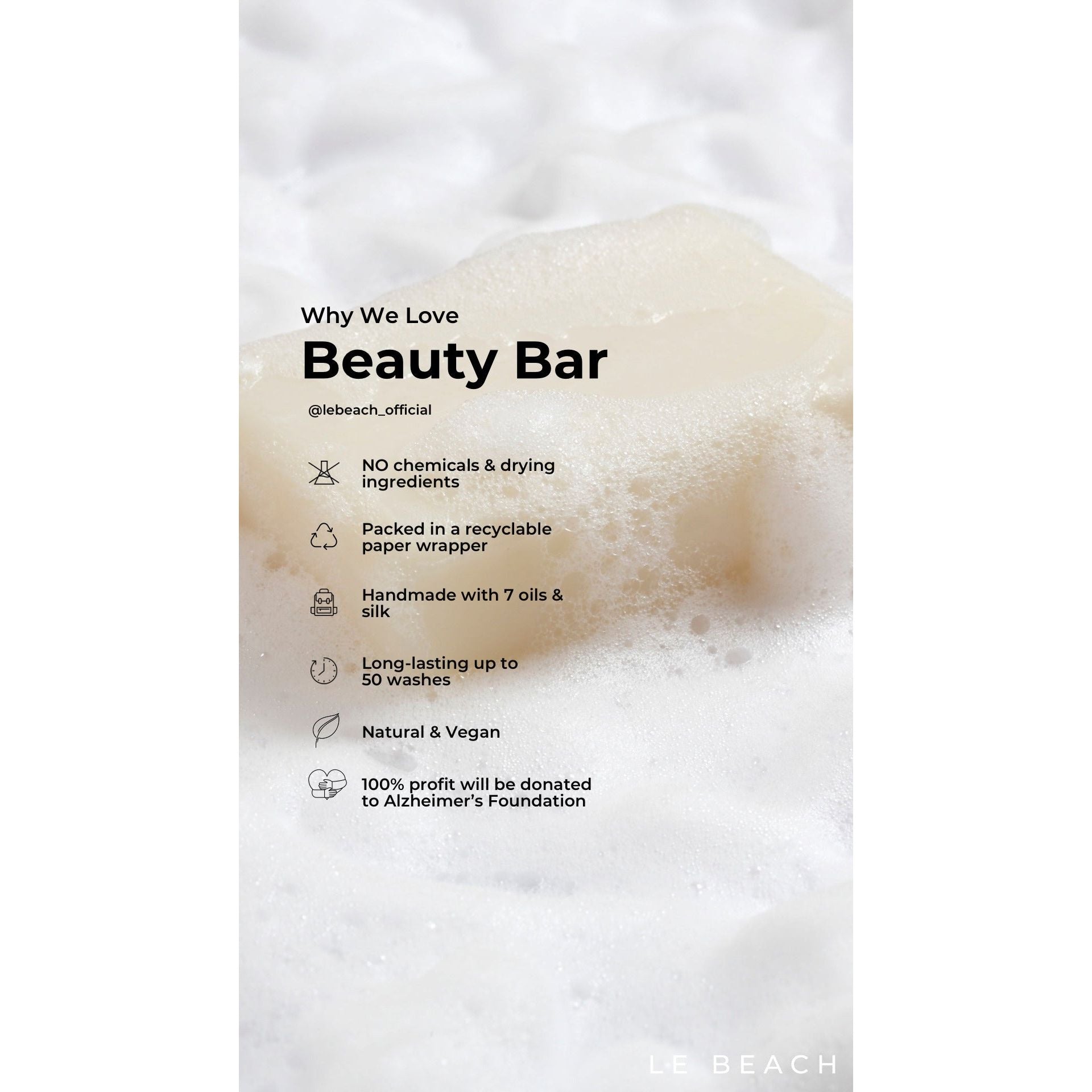 Le Beach - Beauty Bar - Seifenstück für Gesicht und Körper